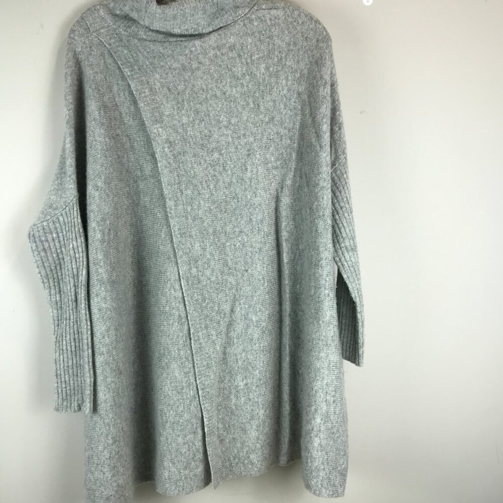 Unique Allison Joy Gray Wool blend Turtleneck sweater Size S